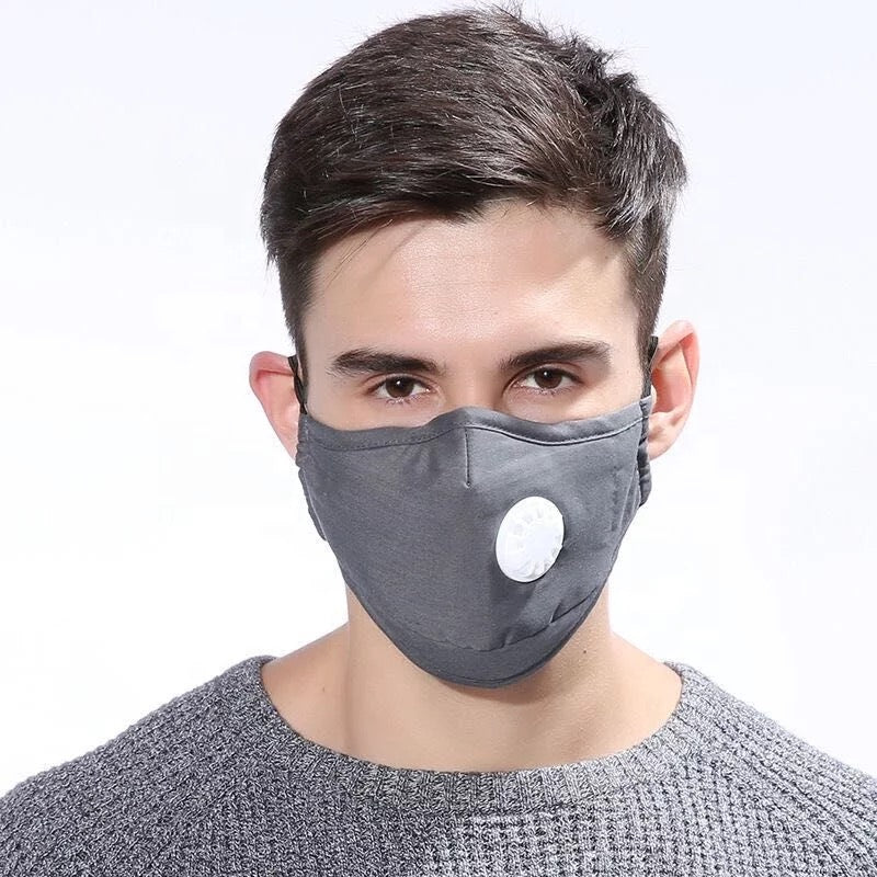 Reusable N95 Cotton Mask with 2 filters.
