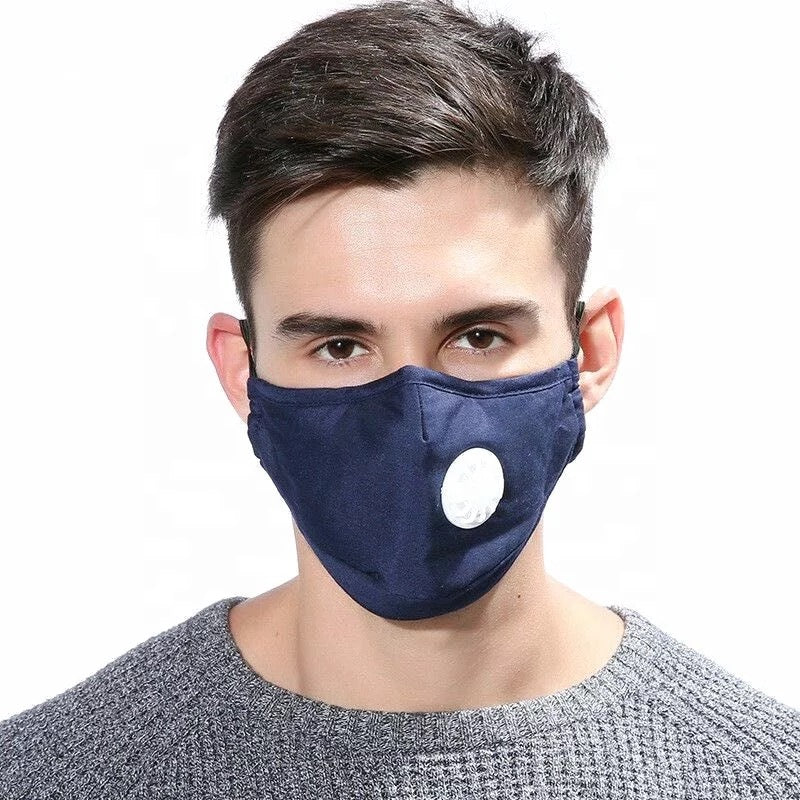 Reusable N95 Cotton Mask with 2 filters.